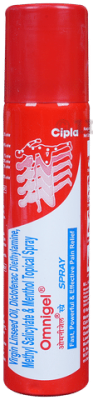 Omnigel Spray from Cipla for Fast relief from Pain, Sprain and Strain