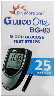 Dr Morepen Gluco One BG 03 Blood Glucose Test Strip (Only Strips) | Diabetes Monitoring Devices