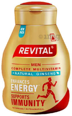 Revital Men Multivitamin with Natural Ginseng for Immunity, Strong Bones &amp; Energy