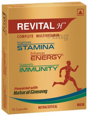 Revital H Men Multivitamin with Calcium, Zinc &amp; Ginseng for Immunity, Strong Bones &amp; Energy