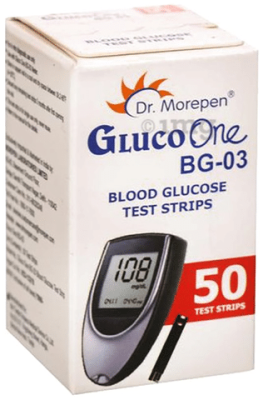 Dr Morepen Gluco One BG 03 Blood Glucose Test Strip (Only Strips) | Diabetes Monitoring Devices