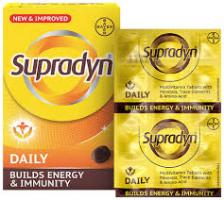 Supradyn Daily Multivitamin for Men and Women | Daily Immunity and 2X Energy | Tablet