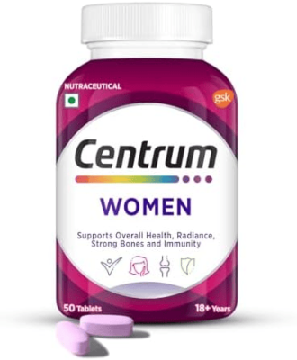 Centrum Women Vegetarian Tablets for Muscles, Heart, &amp;amp; Immunity | World&amp;#039;s No.1 Multivitamin &amp;amp; Multimineral