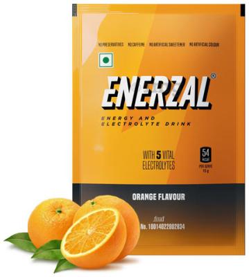 Enerzal Enerzal Energy &amp;amp; Electrolyte Drink with 5 Vital Electrolytes | For Stomach Care | Flavour Powder Orange