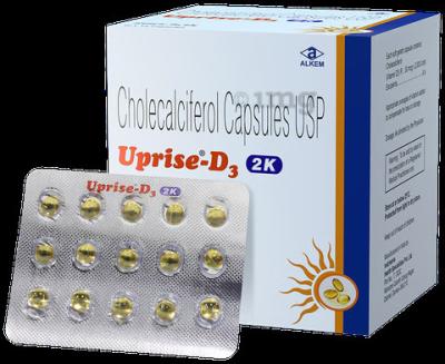Uprise-D3 Cholecalciferol 2K Soft Gelatin Capsule | For Bone &amp;amp; Joint Health