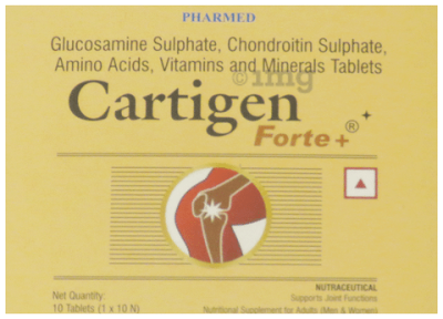 Cartigen Forte + Tablet with Glucosamine, Chondroitin, Amino Acids, Vitamins &amp; Minerals | For Bone, Joint &amp; Muscle Care