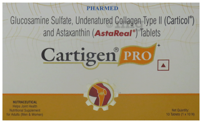 Cartigen Pro Tablet with Glucosamine, Collagen II &amp; Astaxanthin | Bone, Joint &amp; Muscle Care