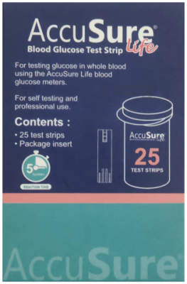 AccuSure Life Blood Glucose Test Strip