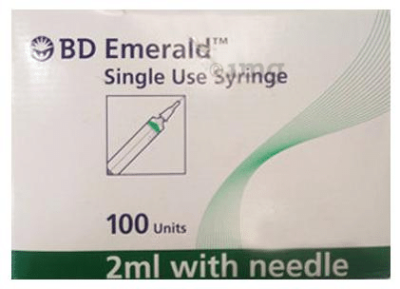 BD Emerald 2ml Syringe with 24G Needle