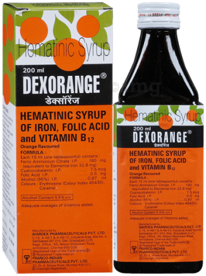 Dexorange Hematinic Syrup with Iron, Folic Acid &amp;amp; Vitamin B12
