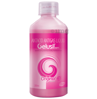 Gelusil MPS Antacid &amp;amp;amp; Antigas Original Liquid | For Acidity, Hurtburns, Gas &amp;amp;amp; Stomach Care | Sugar-Free | Mint Flavour Mint