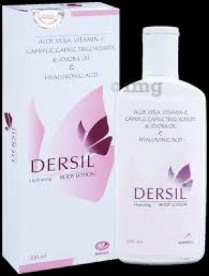 Dersil Hydrating Body Lotion with Aloe Vera, Jojoba Oil, Hyaluronic Acid, Vitamin E &amp;amp; C